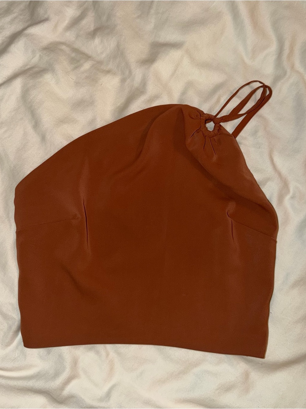 Abercrombie & Fitch Smocked Rust-Brown Halter Top
